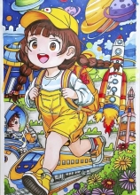 《我的航天夢，建設(shè)智慧城市》文雅婷 11歲 壽縣隱賢鎮(zhèn)第一小學(xué) 五（2）班